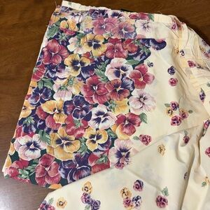 Pansy full flat sheet